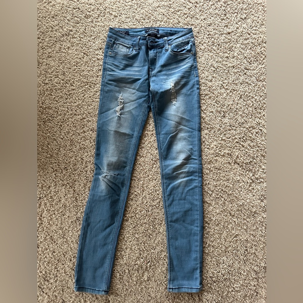 Vigos girls jeans size 14- Distressed look